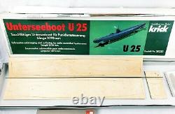 Vintage Krick U25 Submarine R/C Model Kit #20220 (Unterseeboot U25) Wood/Plastic
