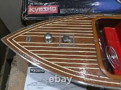 Vintage Kyosho Streamliner Electric Model Wooden Speed Boat