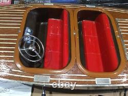 Vintage Kyosho Streamliner Electric Model Wooden Speed Boat