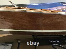 Vintage Kyosho Streamliner Electric Model Wooden Speed Boat