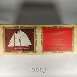 Vintage Les Produits Easykit'Bluenose' Solid Hull Wood Ship Model Kit 33 long