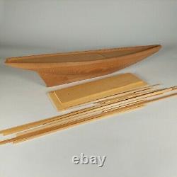 Vintage Les Produits Easykit'Bluenose' Solid Hull Wood Ship Model Kit 33 long