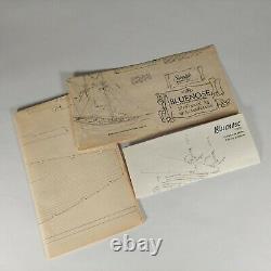Vintage Les Produits Easykit'Bluenose' Solid Hull Wood Ship Model Kit 33 long