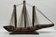 Vintage Mcm 31 Handmade Wooden Boat Nautical String Art Wood Model Sailing Ship