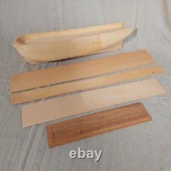 Vintage Marine Models'Charles W. Morgan' Solid Hull Wood Ship Model NIOB USA