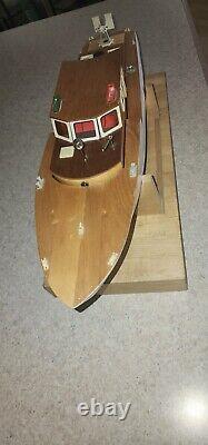 Vintage Mid 20th century wooden model electric boat