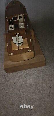 Vintage Mid 20th century wooden model electric boat