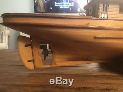 Vintage Midwest Products Electric Seguin Steamer Tugboat Wood Model Boat
