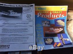 Vintage Midwest Products R/C Boothbay Lobster Fishing Boat, wooden model kit