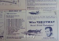 Vintage Miss Thriftway of Washington State U-60 Hydroplane Boat Model Incomplete