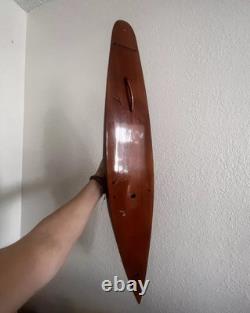 Vintage Model 35 Inch Wood Wooden Yacht Sailboat Boat