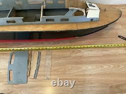 Vintage Model Boat RAF Crash Tender Project Rc Boat Hull 64inch Long