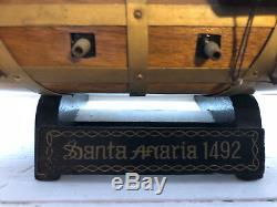 Vintage Model Boat Santa Maria 1492 17.5 x 20