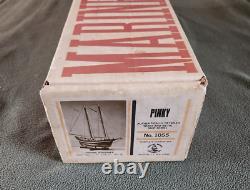 Vintage Model Boat Ship Marine Model Co. Pinky No. 1055 Solid Wood Hull
