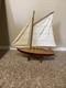 Vintage Model Pond Boat Sloop Sailing Boat For Nautical Or Maritime Collectors