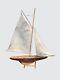 Vintage Model Pond Boat Sloop Sailing Boat For Nautical Or Maritime Collectors