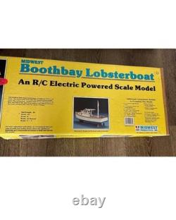Vintage NOS Midwest Boothbay Lobster Boat Kit #964 30in RC Balsa Unbuilt
