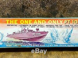 Vintage NOS US NAVY PT 109 Wooden Torpedo Patrol Boat Wood Model Kit IN BOX 33