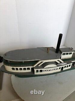 Vintage ONNalinda Wooden Model boat 24 long in great condition