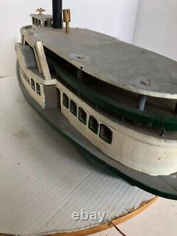 Vintage ONNalinda Wooden Model boat 24 long in great condition