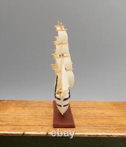 Vintage OOAK Gillick Full Rigged Model Ship Artisan Dollhouse Miniature 112
