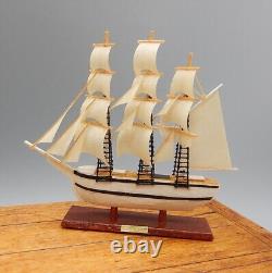 Vintage OOAK Gillick Full Rigged Model Ship Artisan Dollhouse Miniature 112