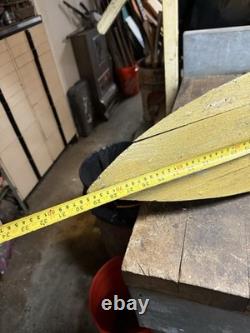 Vintage Old Rare Hand Made Folk Art Scale Model Wood Pond Sail Boat Ship Toy USA