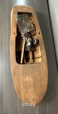 Vintage Older Wooden Model Boat