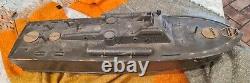 Vintage PT Torpedo Boat WWII 27 Wooden Wood Construction Model