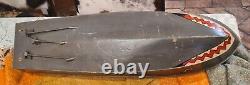 Vintage PT Torpedo Boat WWII 27 Wooden Wood Construction Model