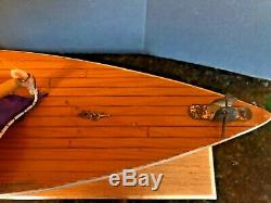 Vintage Rare English Wood Boat Toy Model Wooden Pond Yacht Sail Boat 20 Tall