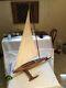 Vintage Rare Handcrafted Pond Ice Sail Boat Model Withrigging 29long X 35 Tall