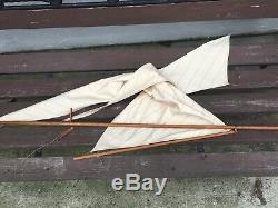 Vintage Rare Jacrim Seaworthy Boats Toy Model Wooden Pond Yacht flying cloud