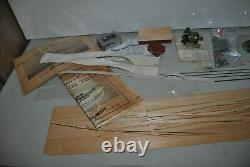 Vintage Rc 63' Motor Yacht Partially Built Wood Model Boat From A Sterling Kit