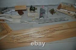 Vintage Rc 63' Motor Yacht Partially Built Wood Model Boat From A Sterling Kit