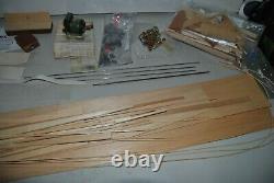 Vintage Rc 63' Motor Yacht Partially Built Wood Model Boat From A Sterling Kit