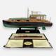Vintage Replica Model Of Ernest Hemingway's Boat Pilar Display Model With Stand