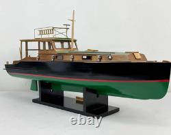 Vintage Replica Model of Ernest Hemingway's Boat Pilar Display Model with Stand