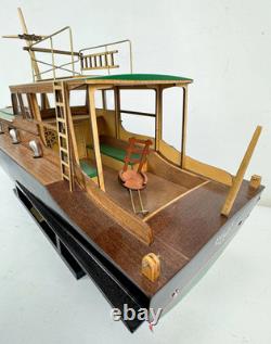 Vintage Replica Model of Ernest Hemingway's Boat Pilar Display Model with Stand