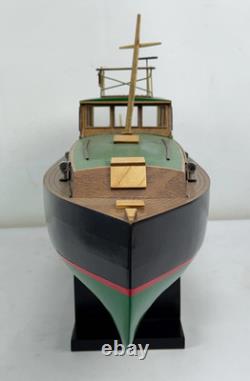 Vintage Replica Model of Ernest Hemingway's Boat Pilar Display Model with Stand