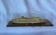 Vintage Ss Oceanic Scale Cruise Ship Model Home Lines Boat 14 Wood Box Display