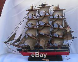 Vintage Sailing Ship Boat Model Wood Cuttysark 1869 (sh1120)