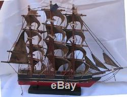 Vintage Sailing Ship Boat Model Wood Cuttysark 1869 (sh1120)