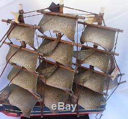 Vintage Sailing Ship Boat Model Wood Cuttysark 1869 (sh1120)