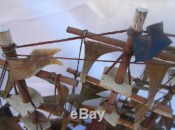 Vintage Sailing Ship Boat Model Wood Cuttysark 1869 (sh1120)