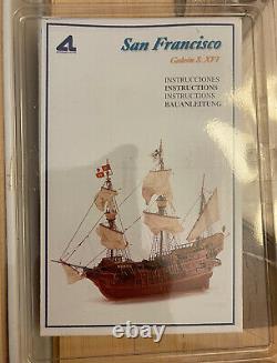 Vintage San Francisco Galleon SXVI Boat Artesania Latina Model Kit in Box 190