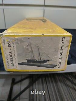 Vintage Shipways Wood Model Kit America 1851 Boat Schooner Yacht Wooden Sail