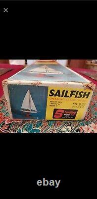 Vintage Sterling Sailfish Sailboat RC Model Kit B-23