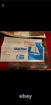 Vintage Sterling Sailfish Sailboat RC Model Kit B-23