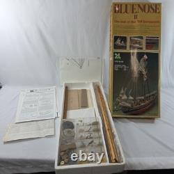 Vintage The Blue Nose Ship Wooden Model 15 1/2 Tall Ship 1/75 In Box